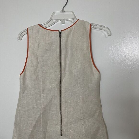 ALICE + OLIVIA beige tan linen knit shift sleeveless dress size XS - Picture 5 of 6